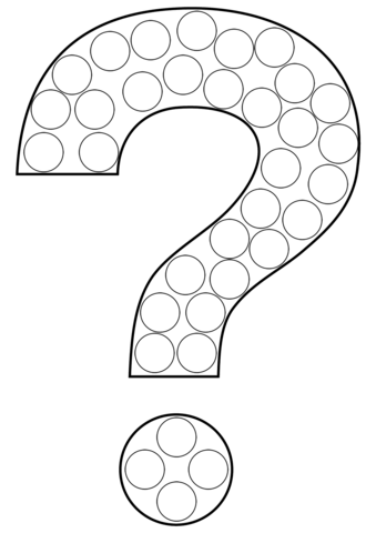 Question Mark Dot Art Coloring Page